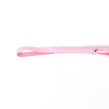 a pink handle on a white background
